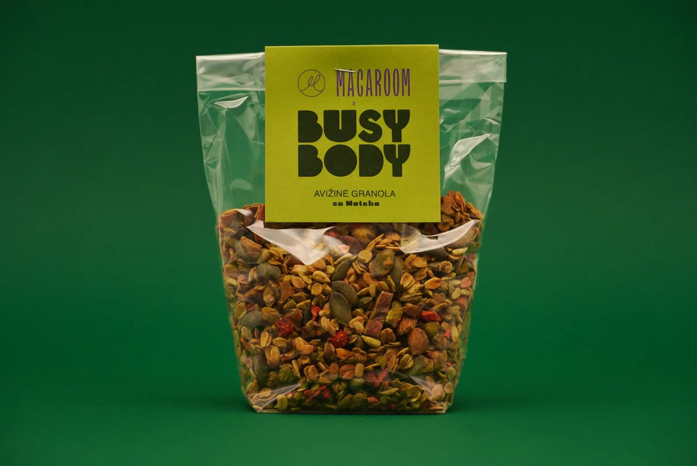Busy Body Avižinė granola su Matcha