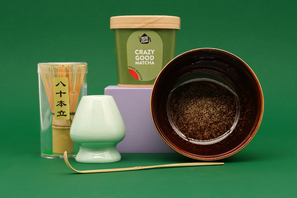 Matcha arbatos rinkinys (Ceremoninė + Japan Brown dubuo)