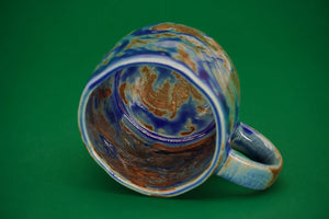 Rankų darbo puodelis su lėkštute OCEAN WAVE