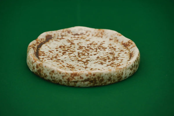 Rankų darbo puodelis su lėkštute STONE MIST