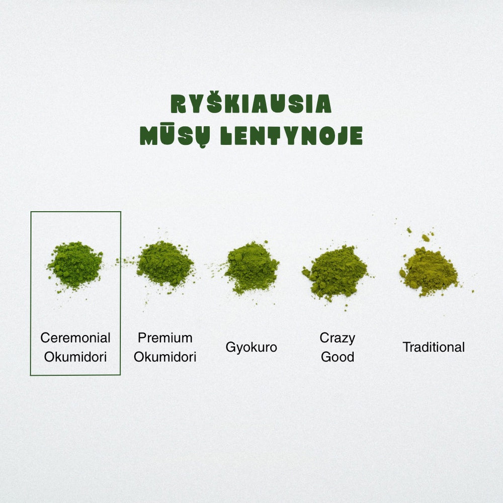 Ceremoninė matcha arbata Okumidori, 40 g skardinė