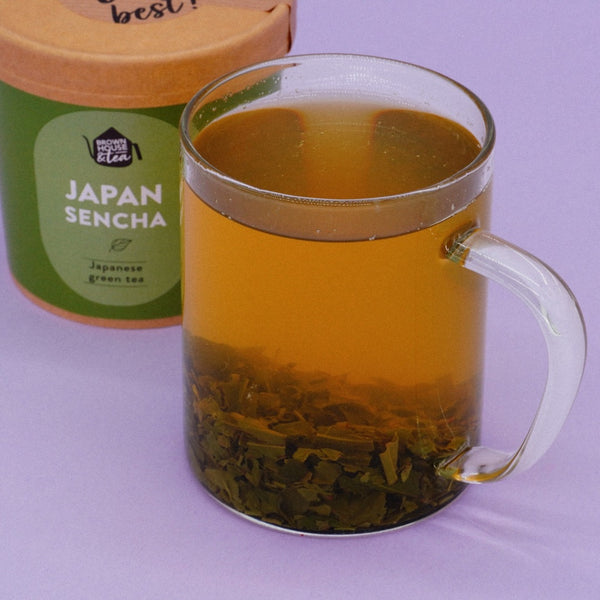 Japan Sencha žalioji arbata, pakuotė iš šono