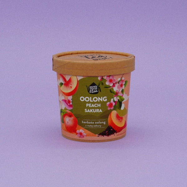 Peach Sakura oolong arbatos pakuotė iš šono