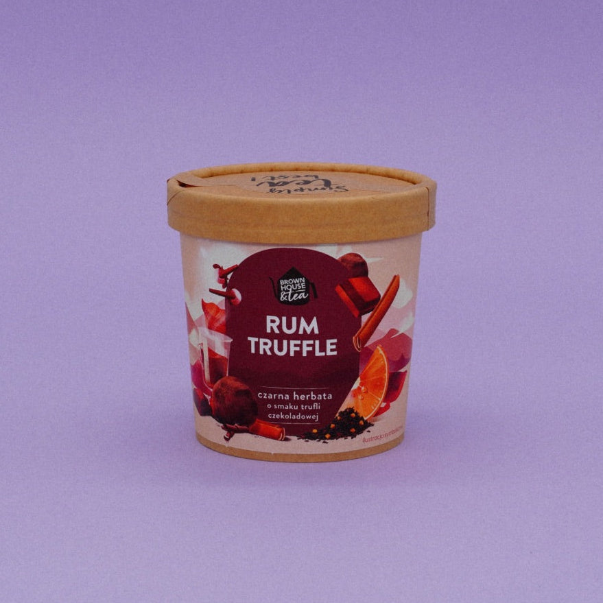 Rum Truffle juodoji arbata 70 g su romo aromatu, kakavos lukštais ir apelsinu