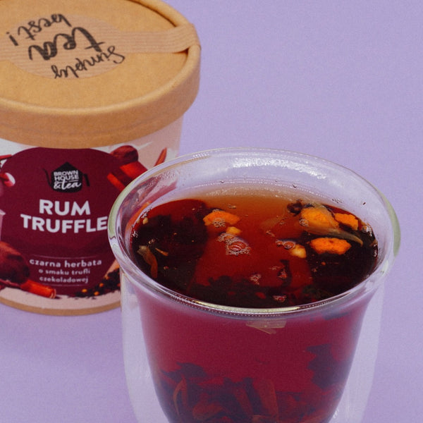 Rum Truffle etiketė su sudėtimi ir paruošimo instrukcija